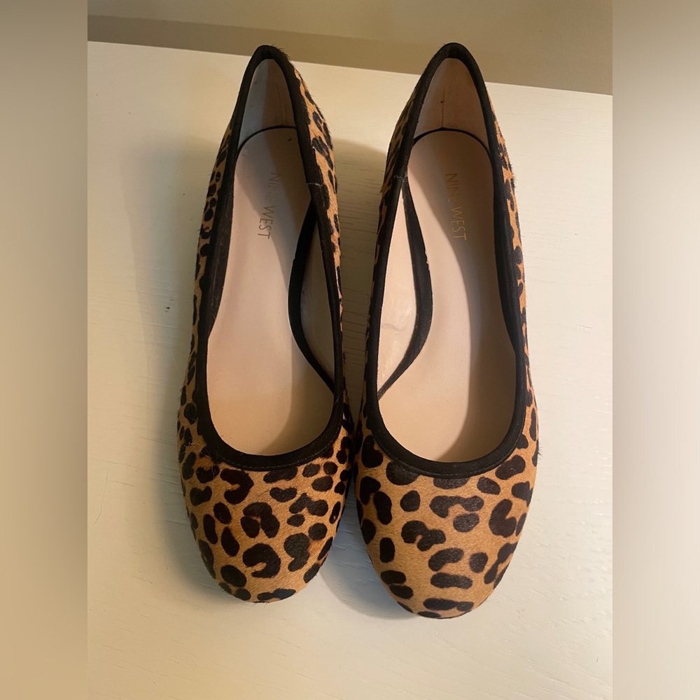 Leopard flats! Barely worn